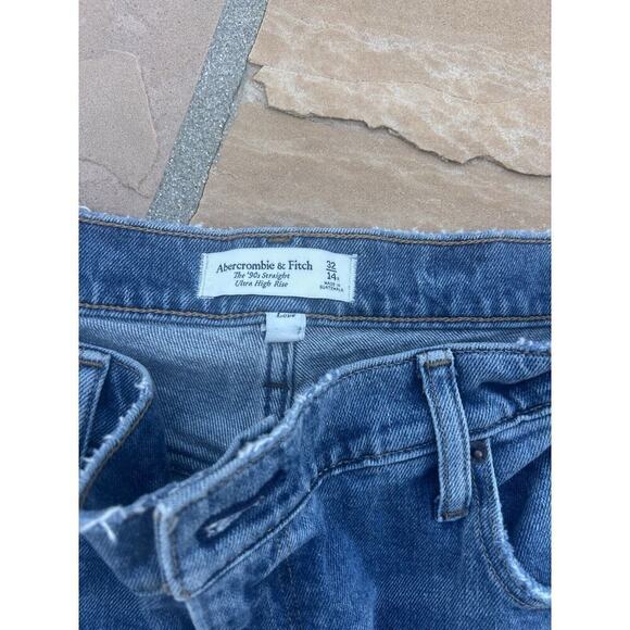 Abercrombie & Fitch The '90s Straight Ultra High Rise 32 14R BZ - Picture 2 of 3